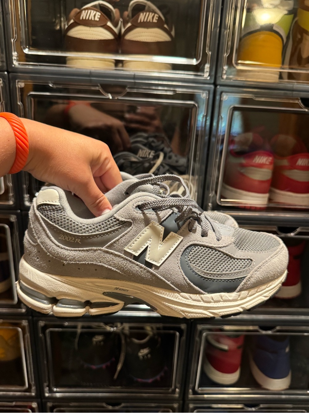 New Balance Kids Light Grey and White Sneakers